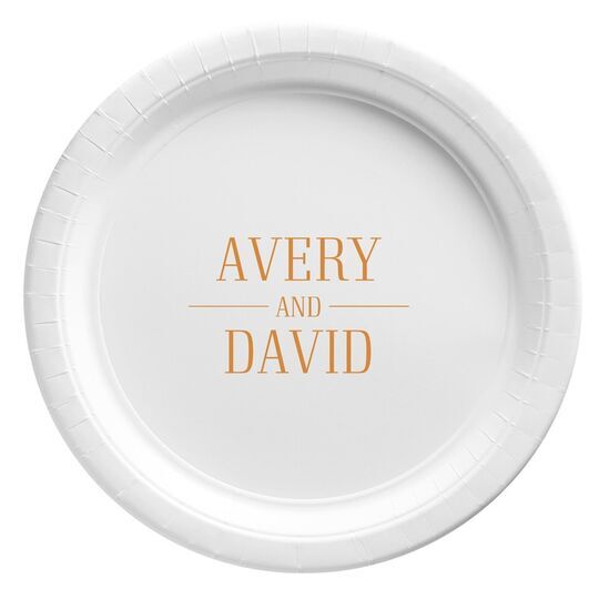 Modern Couple Detail Paper Plates