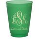 Script Monogram with Small Initials plus Text Colored Shatterproof Cups Image 1 of 2