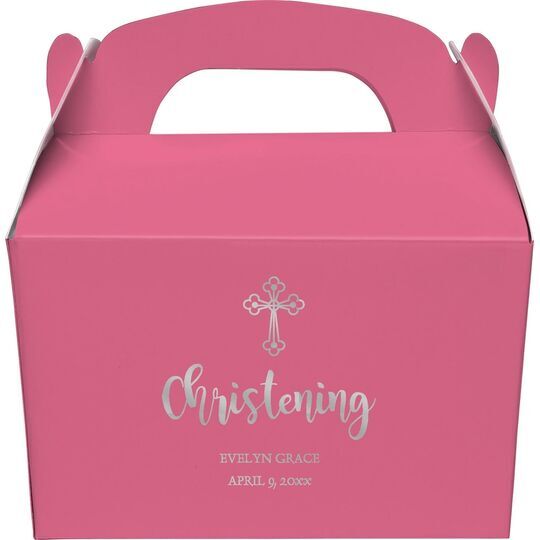 Ornate Celtic Cross Gable Favor Boxes