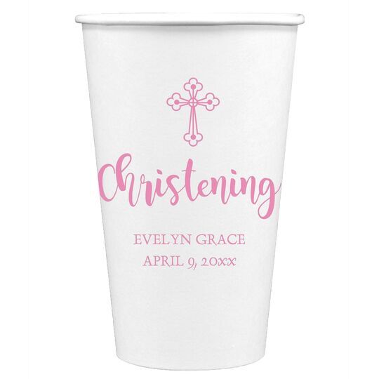 Ornate Celtic Cross Paper Coffee Cups