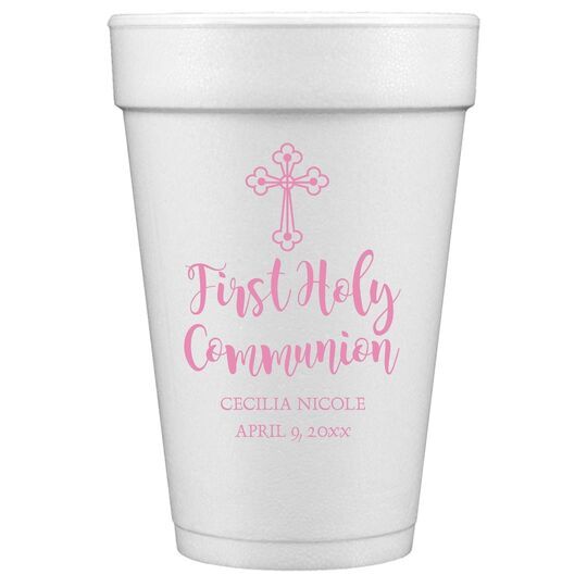 Ornate Celtic Cross Styrofoam Cups