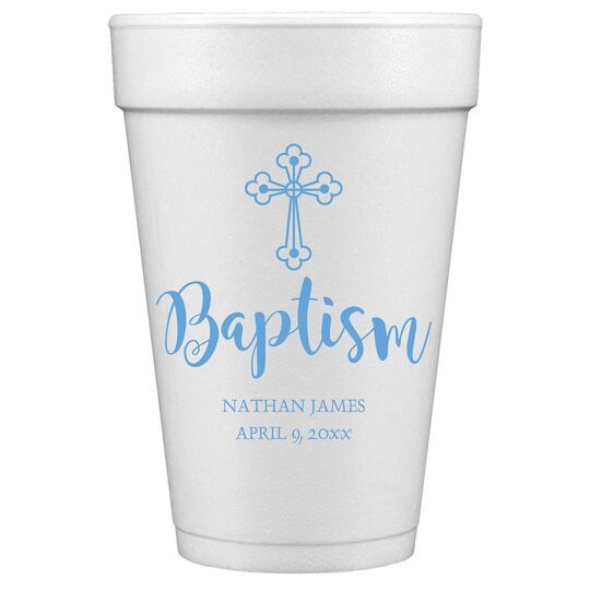 Ornate Celtic Cross Styrofoam Cups