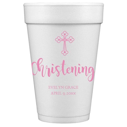 Ornate Celtic Cross Styrofoam Cups