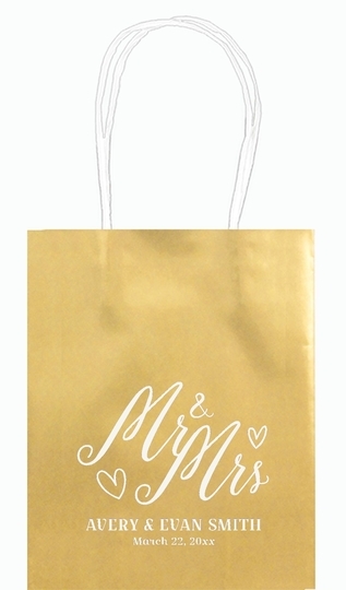 Mr. and Mrs. Hearts Mini Twisted Handled Bags