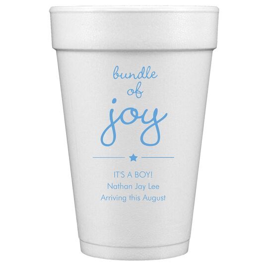 Star Bundle of Joy Styrofoam Cups