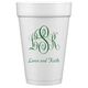 Script Monogram with Small Initials plus Text Styrofoam Cups Image 1 of 2