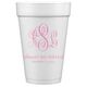 Script Monogram with Small Initials plus Text Styrofoam Cups Image 2 of 2