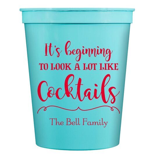 It's Beginning To Look A Lot Like Cocktails Stadium Cups