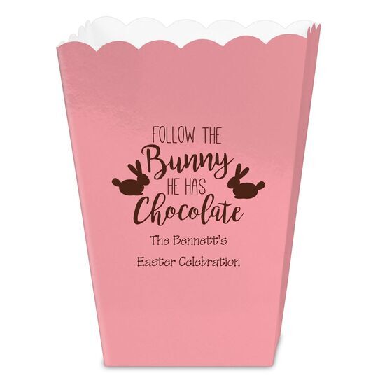 Follow The Bunny Mini Popcorn Boxes