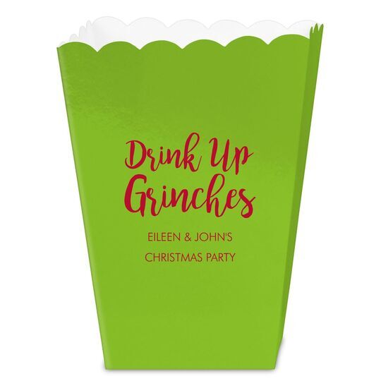 Drink Up Grinches Mini Popcorn Boxes