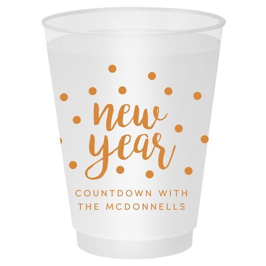 Confetti Dots New Year Shatterproof Cups