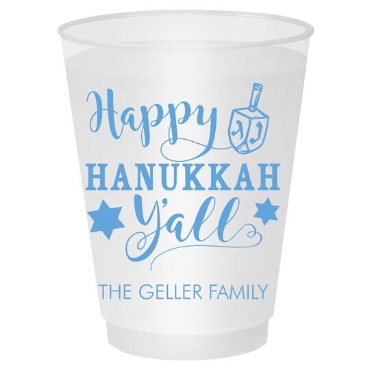 Happy Hanukkah Y'all Shatterproof Cups