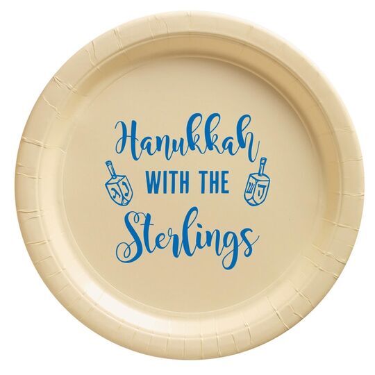 Hanukkah Dreidels Paper Plates