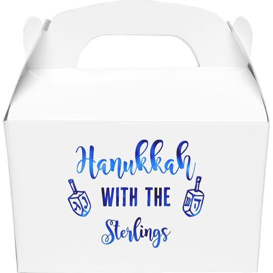 Hanukkah Dreidels Gable Favor Boxes