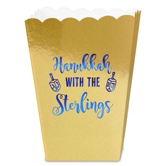 Hanukkah Dreidels Mini Popcorn Boxes