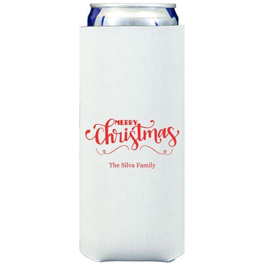 Hand Lettered Merry Christmas Scroll Collapsible Slim Huggers