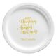 Hand Lettered Merry Christmas and Happy New Year Paper Plates Image 2 of 2