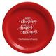Hand Lettered Merry Christmas and Happy New Year Paper Plates Image 1 of 2