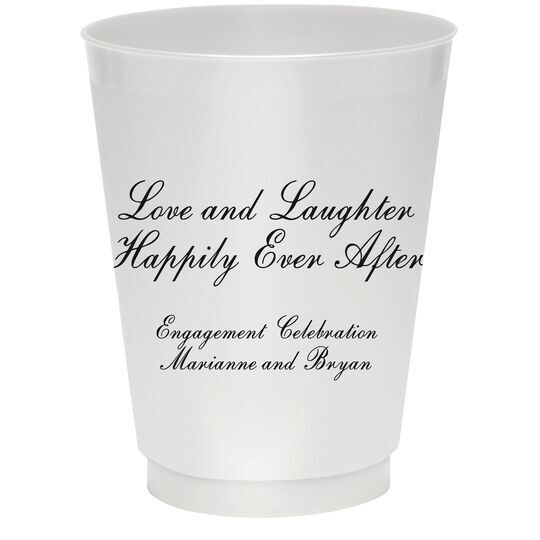 Love and Laughter Colored Shatterproof Cups