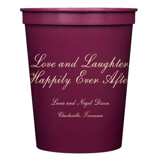 Love and Laughter Stadium Cups