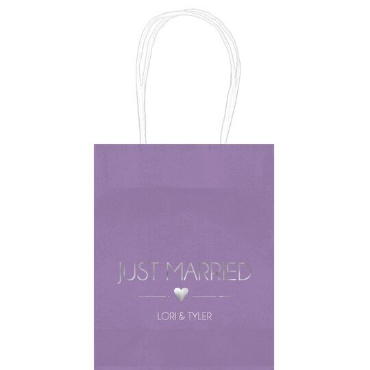 Just Married with Heart Mini Twisted Handled Bags