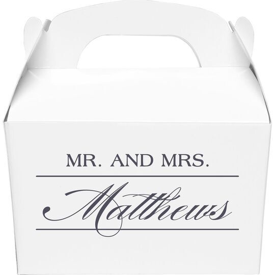 Mr. and Mrs. Gable Favor Boxes