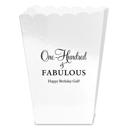 One Hundred & Fabulous Mini Popcorn Boxes