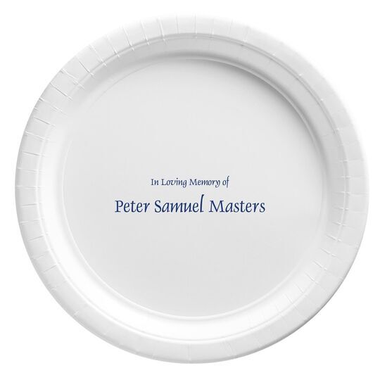 Memorial Paper Plates