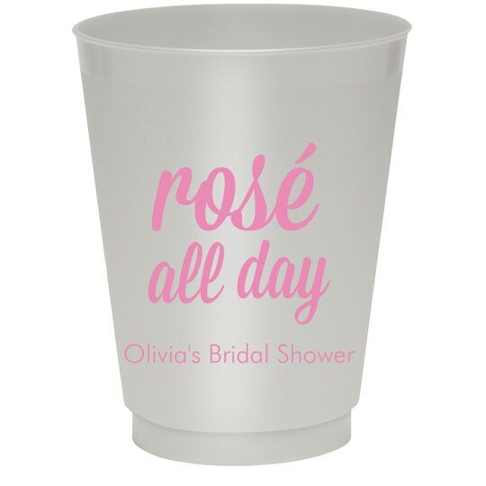 Rosé All Day Colored Shatterproof Cups