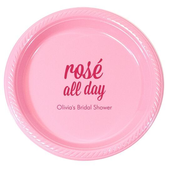 Rosé All Day Plastic Plates