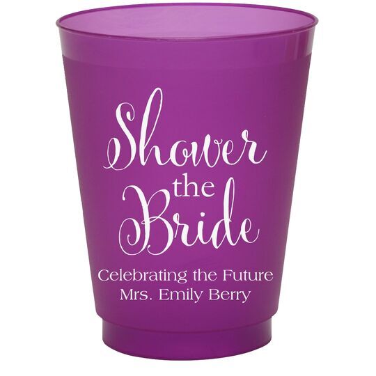 Shower The Bride Colored Shatterproof Cups