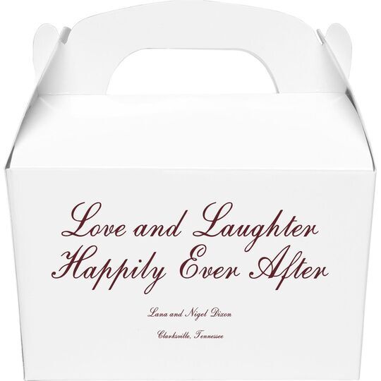 Love and Laughter Gable Favor Boxes