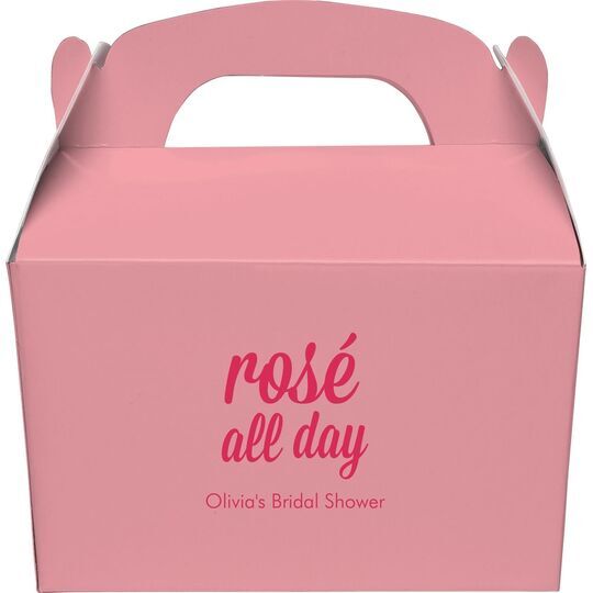 Rosé All Day Gable Favor Boxes