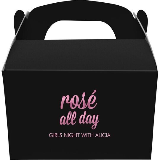 Rosé All Day Gable Favor Boxes