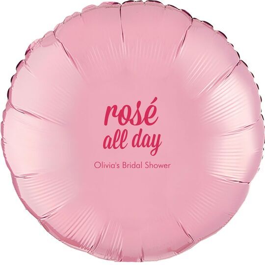 Rosé All Day Mylar Balloons