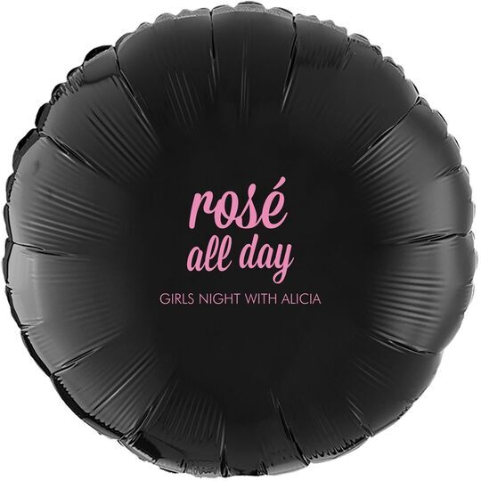Rosé All Day Mylar Balloons
