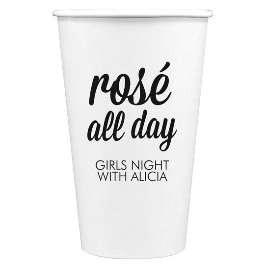 Rosé All Day Paper Coffee Cups