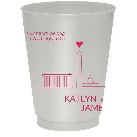 We Love Washington DC Colored Shatterproof Cups