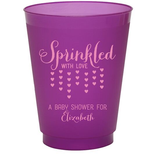 Sprinkled with Love Colored Shatterproof Cups