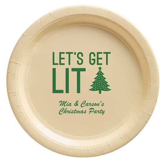 Let's Get Lit Custom Christmas Beer Labels