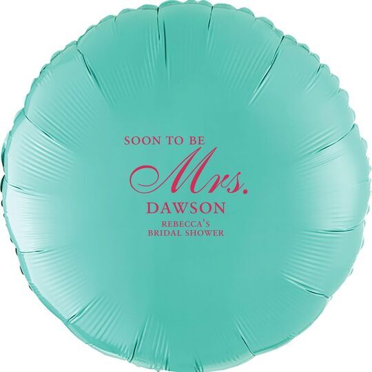 Elegant Soon to be Mrs. Mylar Balloons