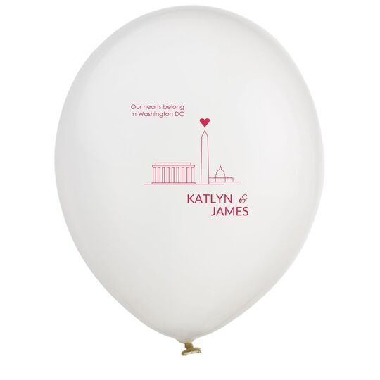 We Love Washington DC Latex Balloons