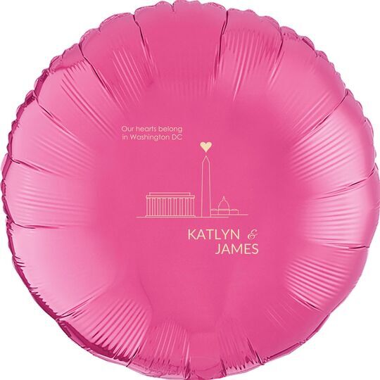 We Love Washington DC Mylar Balloons