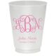 Vine Monogram with Text Colored Shatterproof Cups Image 3 of 3