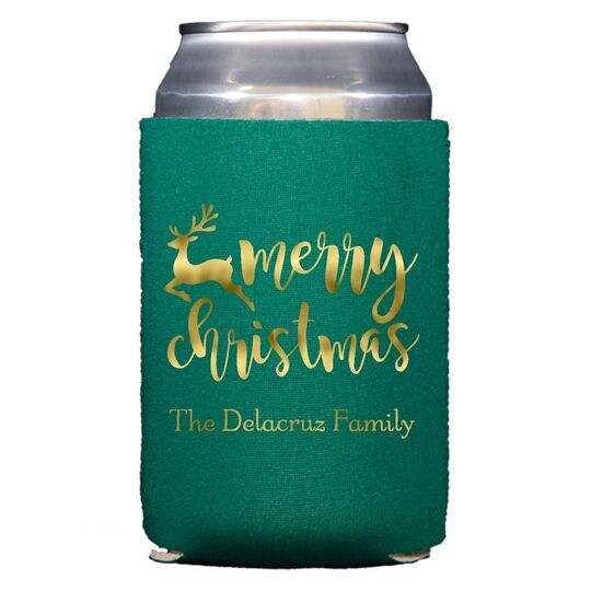 Merry Christmas Reindeer Collapsible Huggers