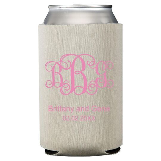 Vine Monogram with Text Collapsible Huggers