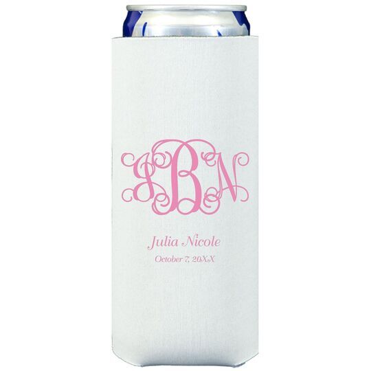 Vine Monogram with Text Collapsible Slim Huggers