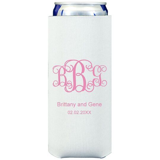 Vine Monogram with Text Collapsible Slim Huggers