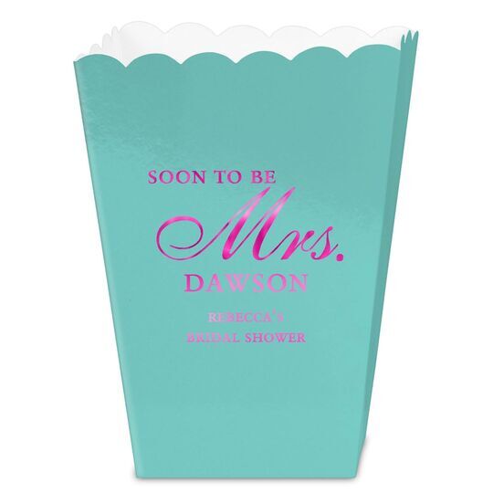 Elegant Soon to be Mrs. Mini Popcorn Boxes