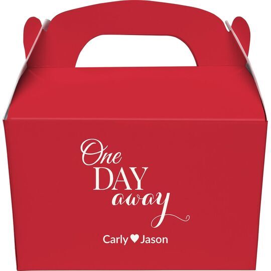 One Day Away Gable Favor Boxes